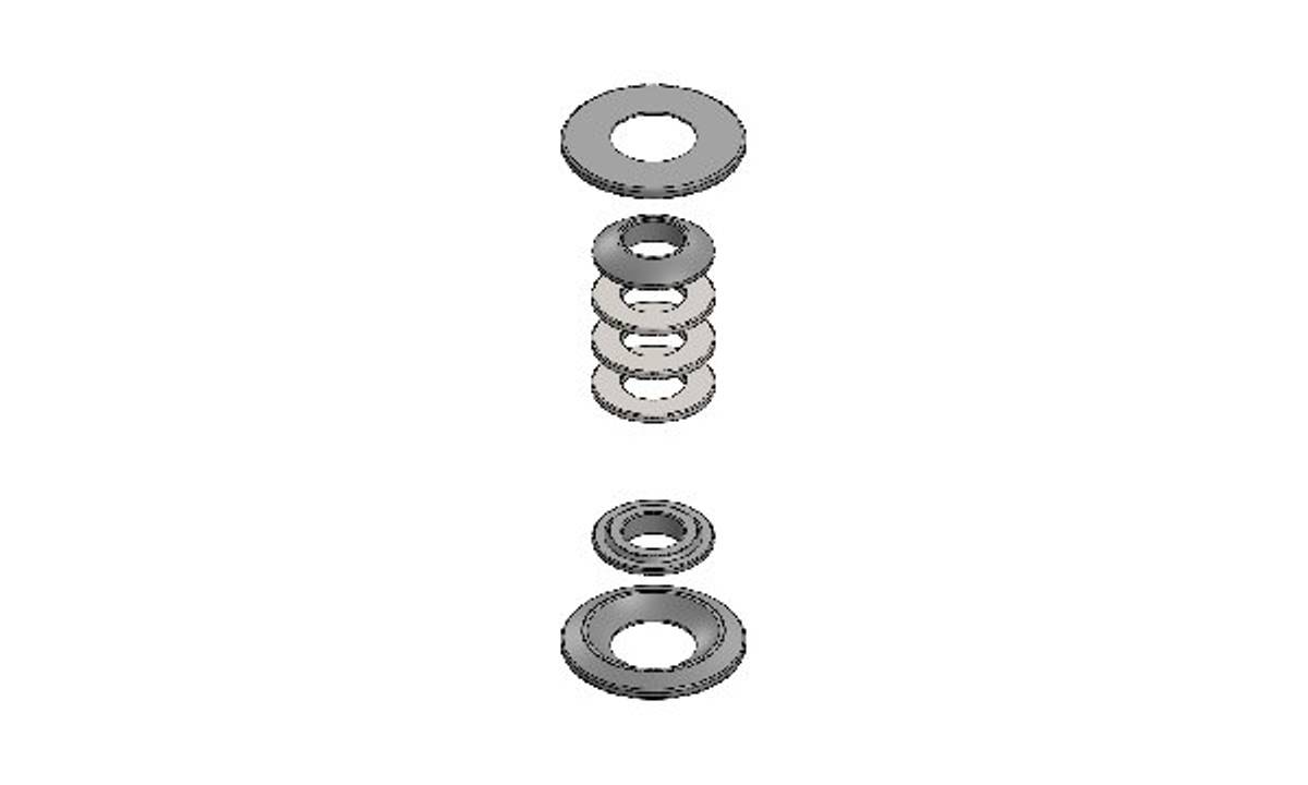 Parolin spacer kit 40mm for 10mm spindelbolt stor kart